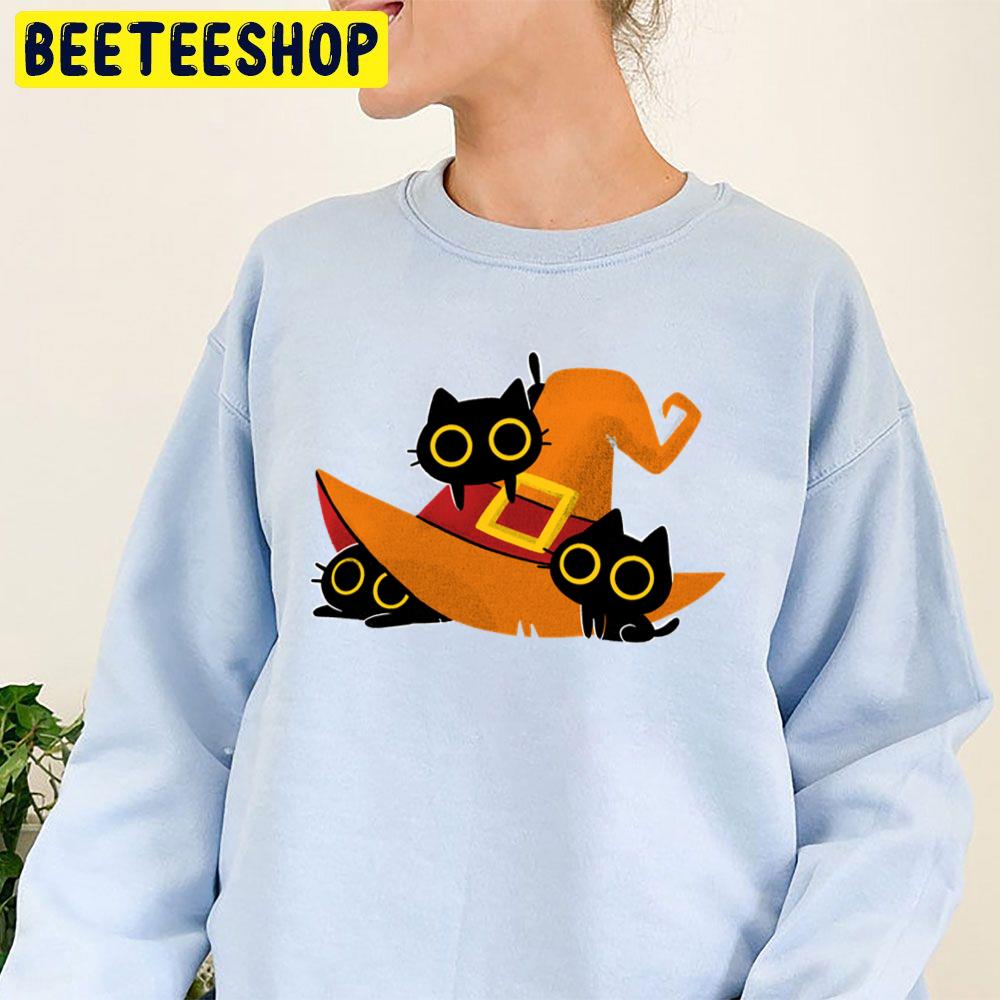 Cats In A Witch Hat Trending Unisex Sweatshirt