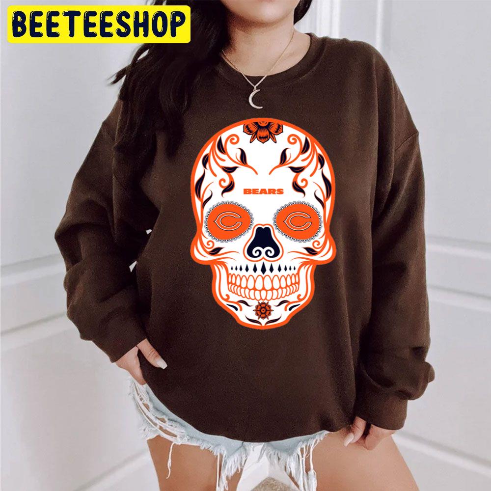 Chicago Bears Football Skul Art Trending Unisex Sweatshirt