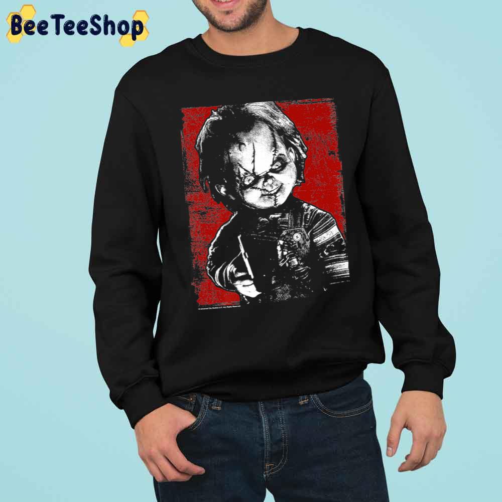 Child’s Play Distressed Portrait Chucky Halloween Trending Unisex Sweatshirt