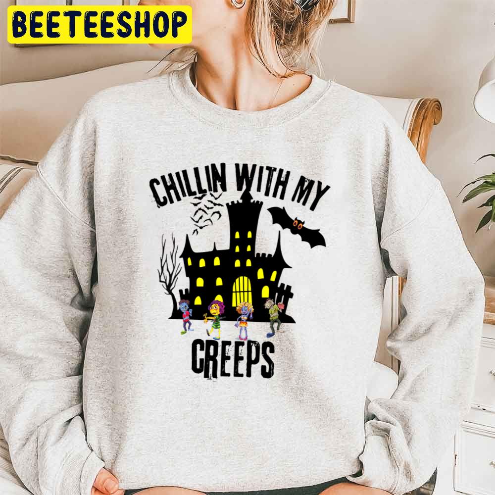 Chillin With My Creeps Halloween Trending Unisex Sweatshirt