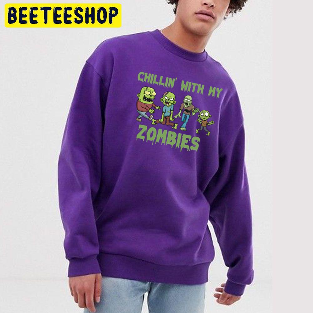 Chillin With My Cute Zombies Trending Unisex Sweatshirt