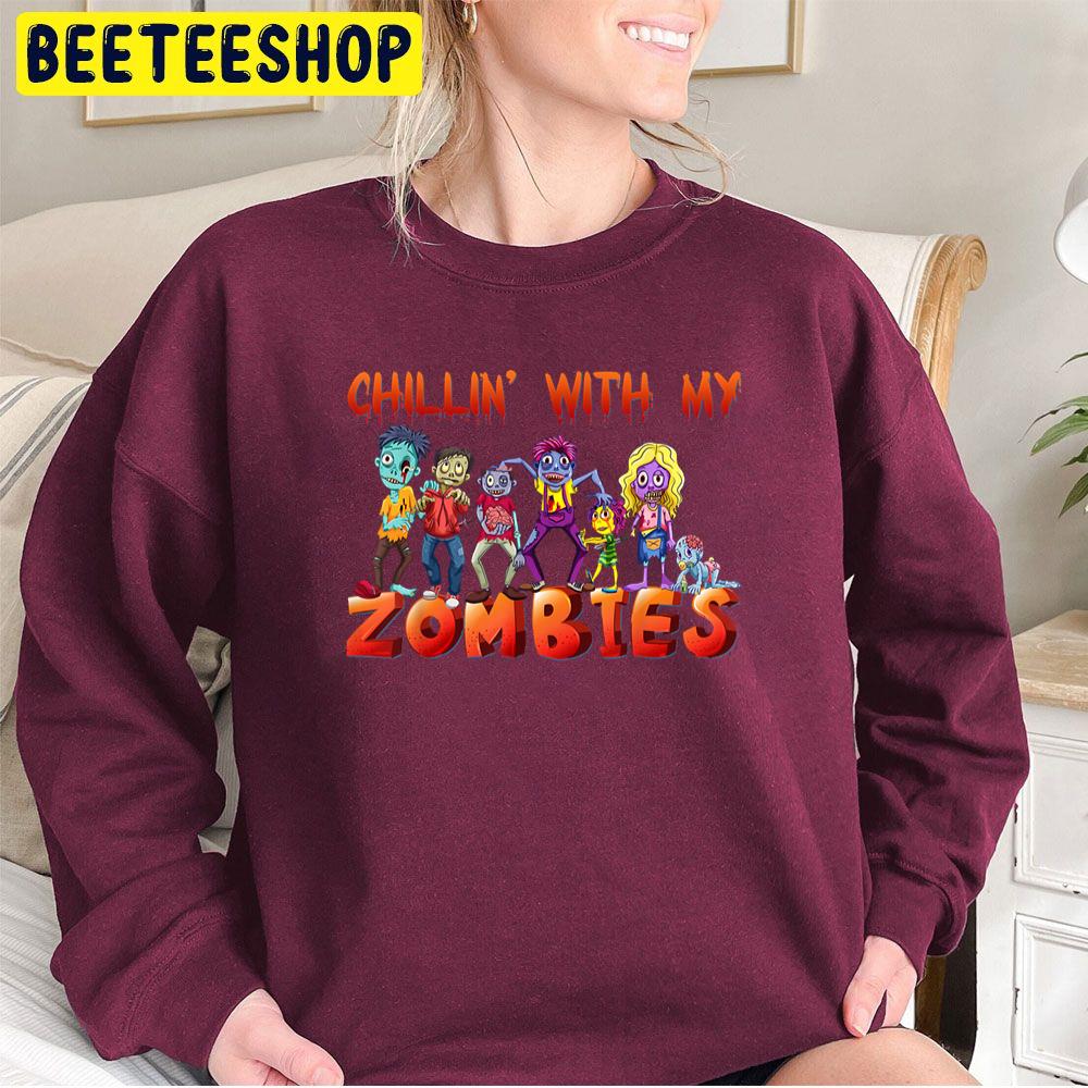 Chillin With My Zombies Family Trending Unisex Sweatshirt