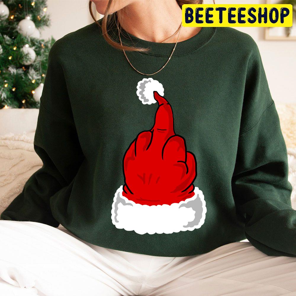 Christmas Finger Funny Trending Unisex Hoodie