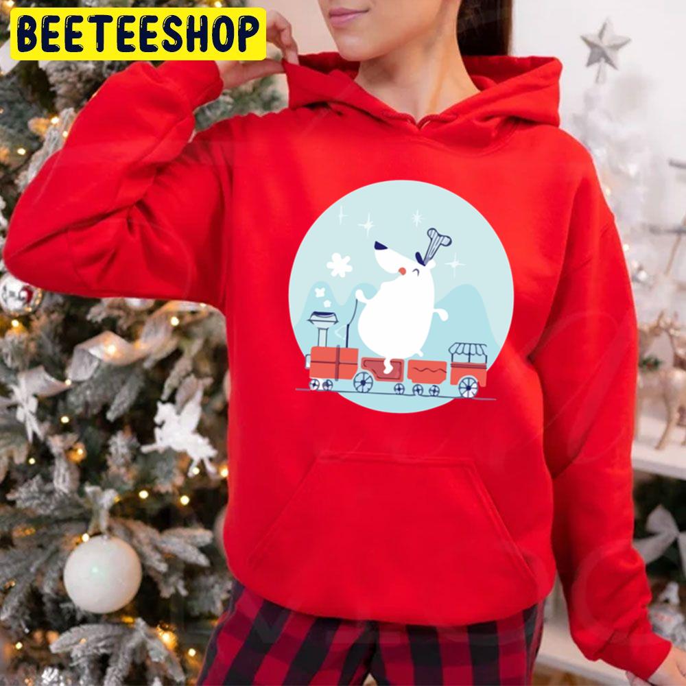 Christmas Train And White Bear Trending Unisex Hoodie