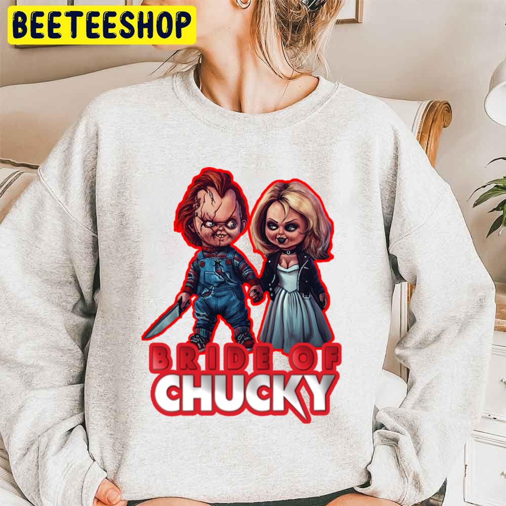 Chucky And Tiffany Bride Of Chucky Halloween Trending Unisex Sweatshirt