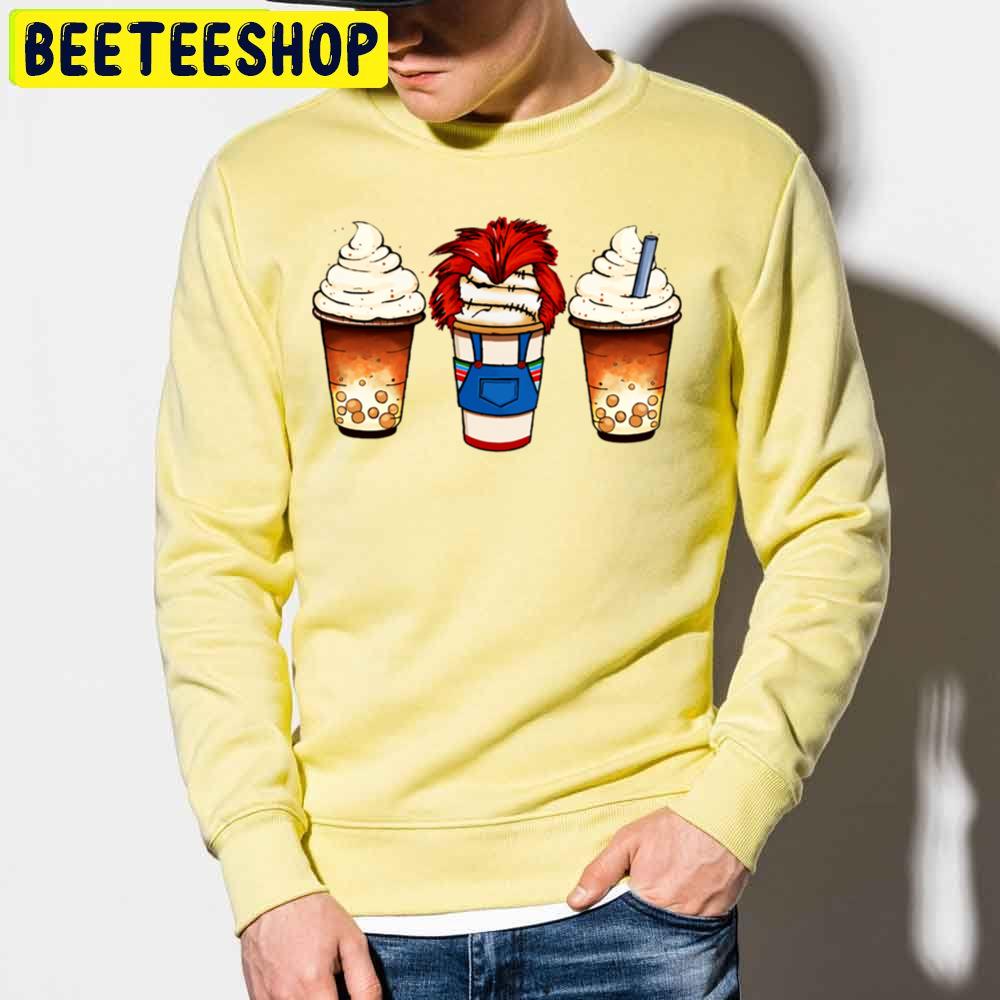 Chucky Fall Coffee Cup Halloween Trending Unisex Sweatshirt