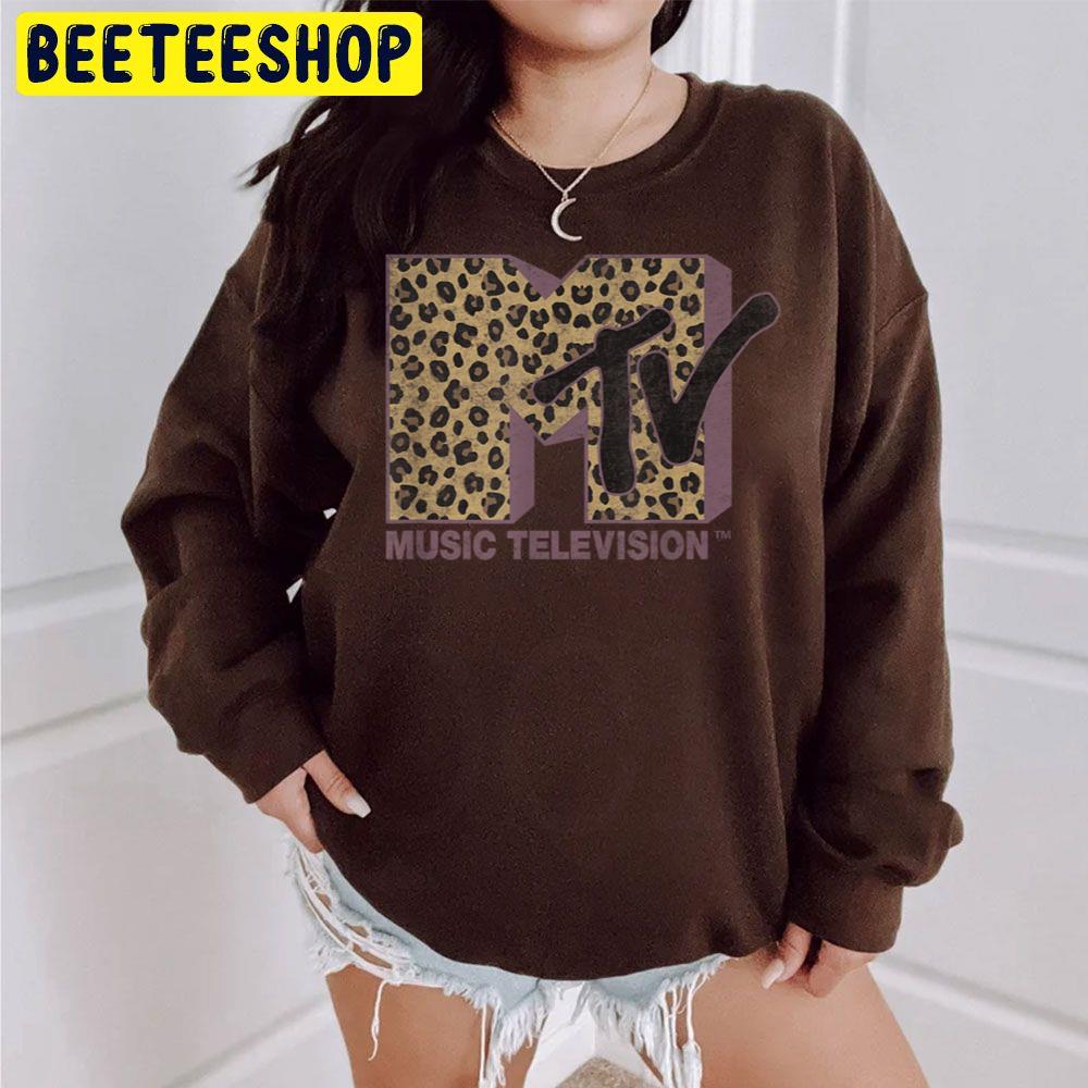 Classic Leopard Print Bold Music Television Logo Trending Unisex Sweatshirt