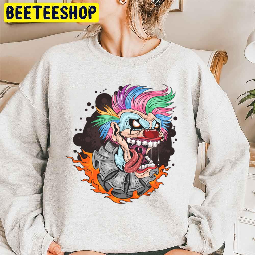 Clown Joker Colorful Hair Halloween Trending Unisex Sweatshirt