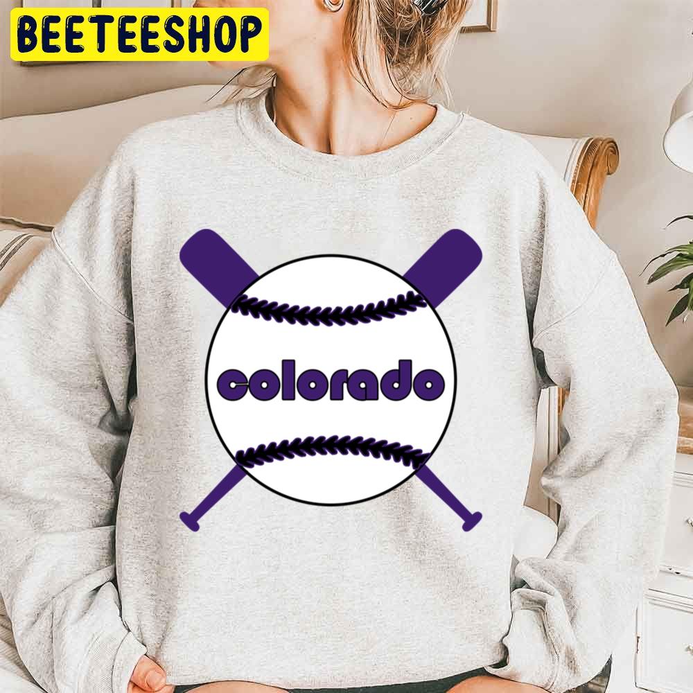 Colorado Retro Throwback With Crossed Bats Baseball Trending Unisex Sweatshirt