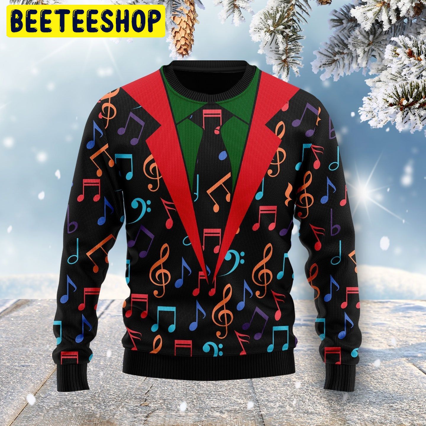 Colorful Music Trending Ugly Christmas Sweatshirt