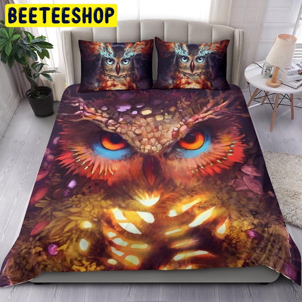 Cool Art Owl Bedding Set