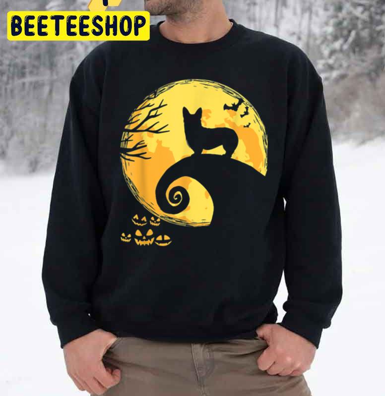 Corgi And Moon Halloween Unisex Sweatshirt