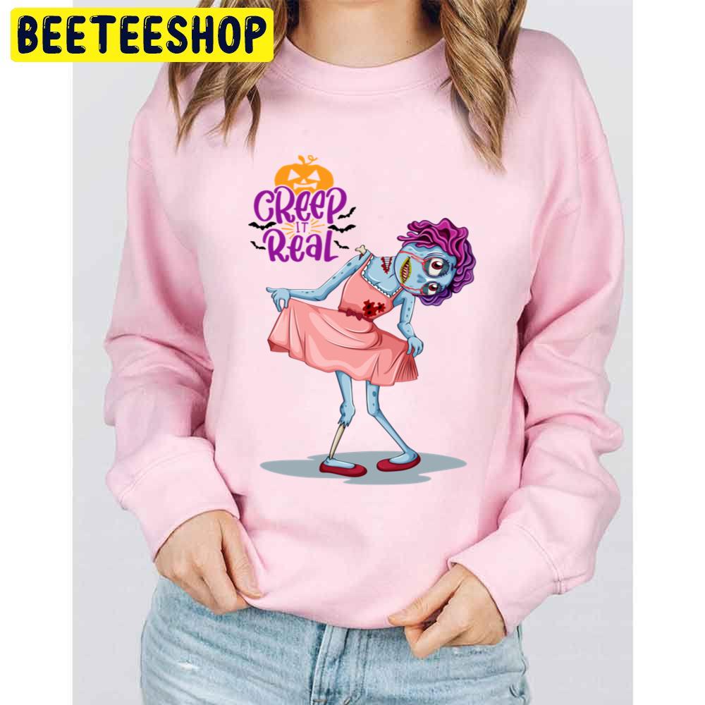 Creep It Real Cute Zombie Halloween Trending Unisex Sweatshirt