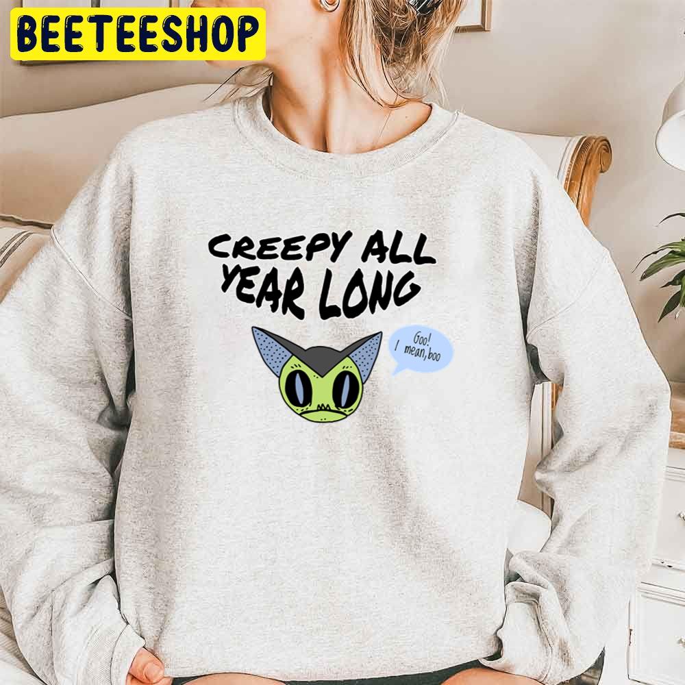 Creepy All Year Long Bat Halloween Trending Unisex Sweatshirt