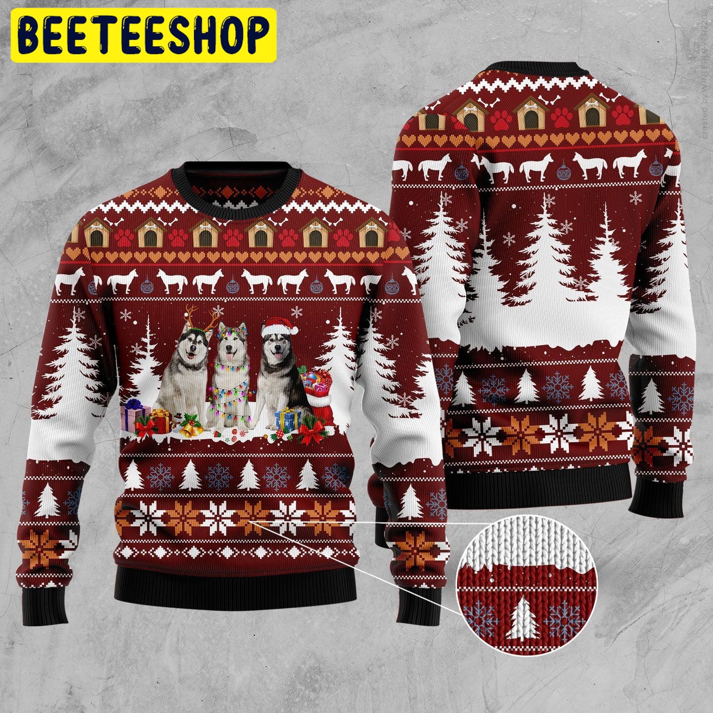 Cute Alaskan Trending Ugly Christmas Sweatshirt