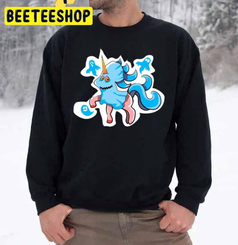 Cute Blue Unicorn Halloween Unisex Sweatshirt