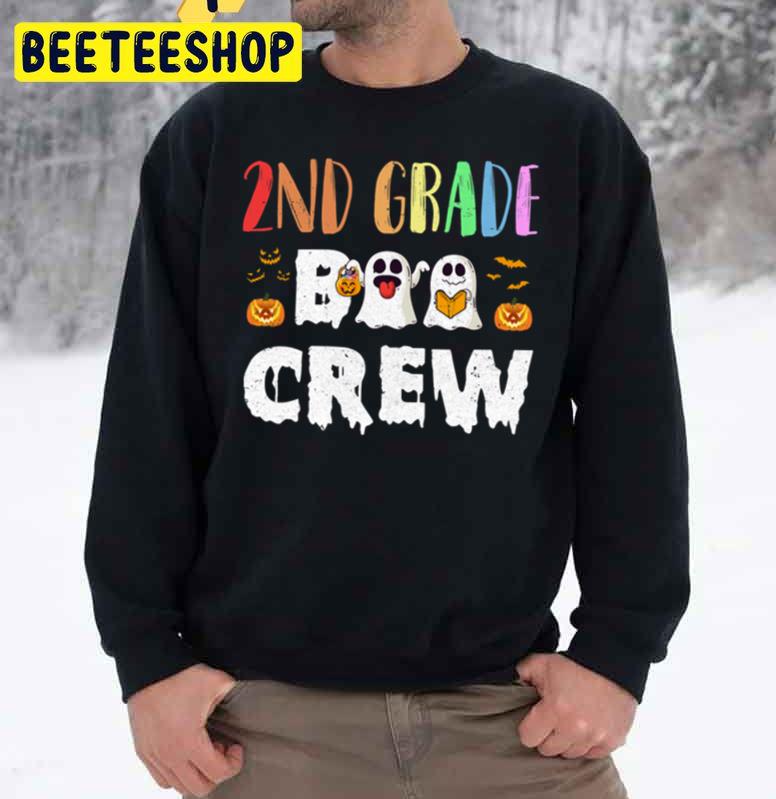 Cute Boo Crew 2nd Grade Teacher Halloween Unisex Sweatshirt