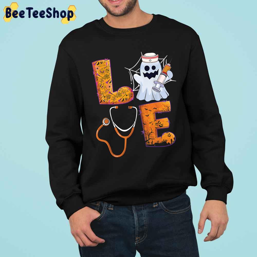 Cute Boo Love Nurse Halloween Trending Unisex Sweatshirt