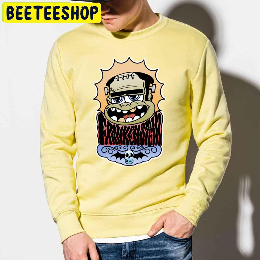 Cute Frankenstein Cartoon Halloween Trending Unisex Sweatshirt