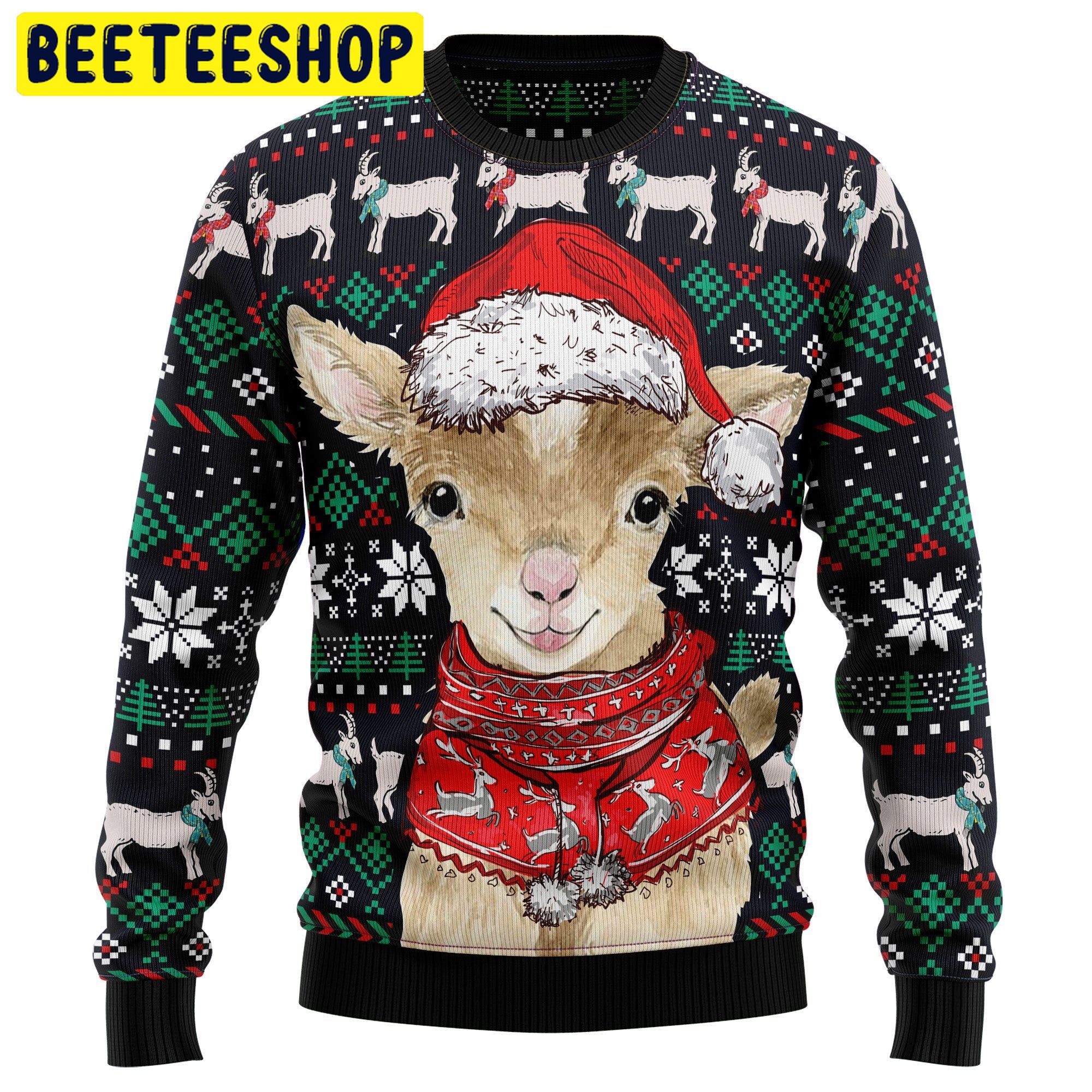 Cute Goat Trending Ugly Christmas Sweatshirt