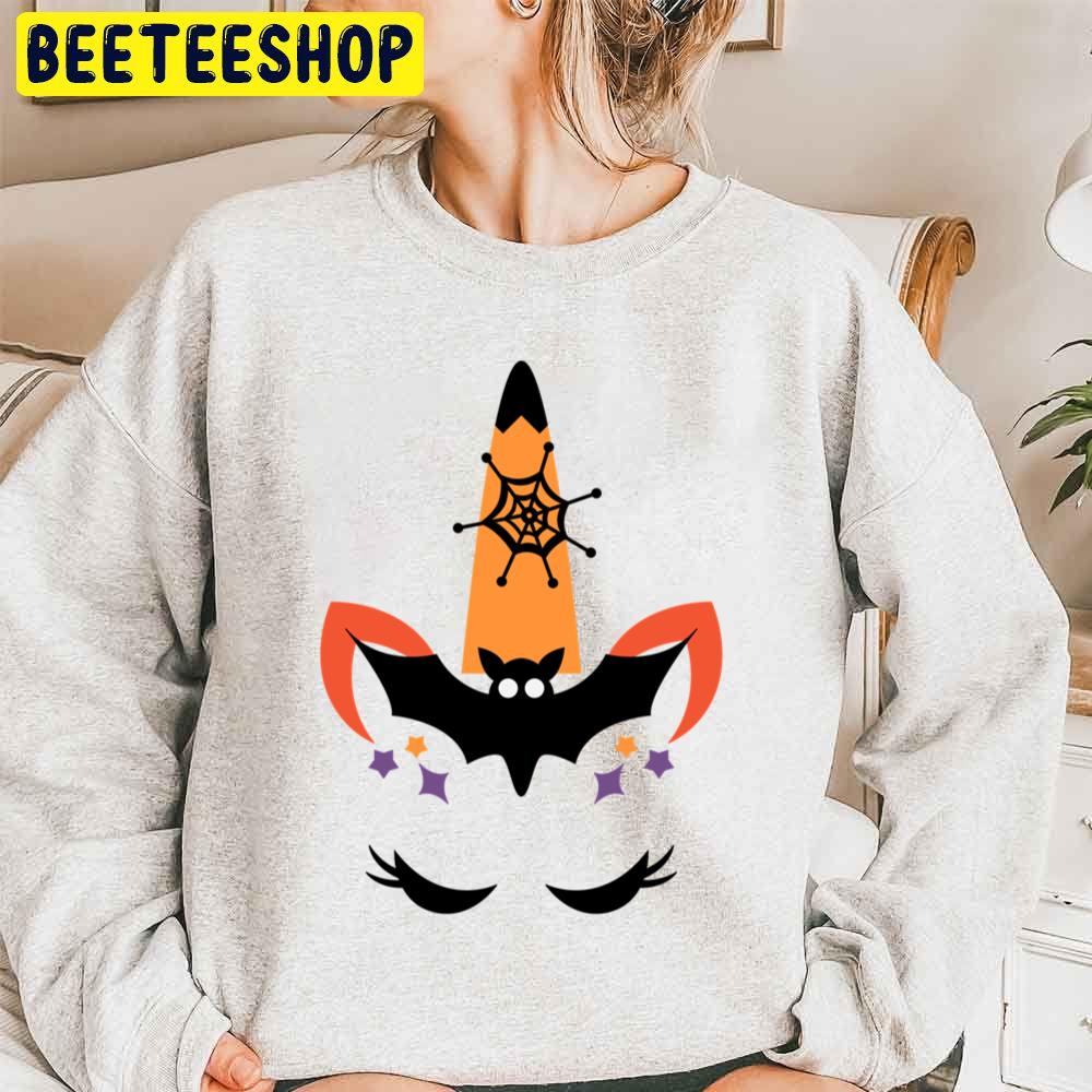 Cute Halloween Unicorn Face Unisex Sweatshirt