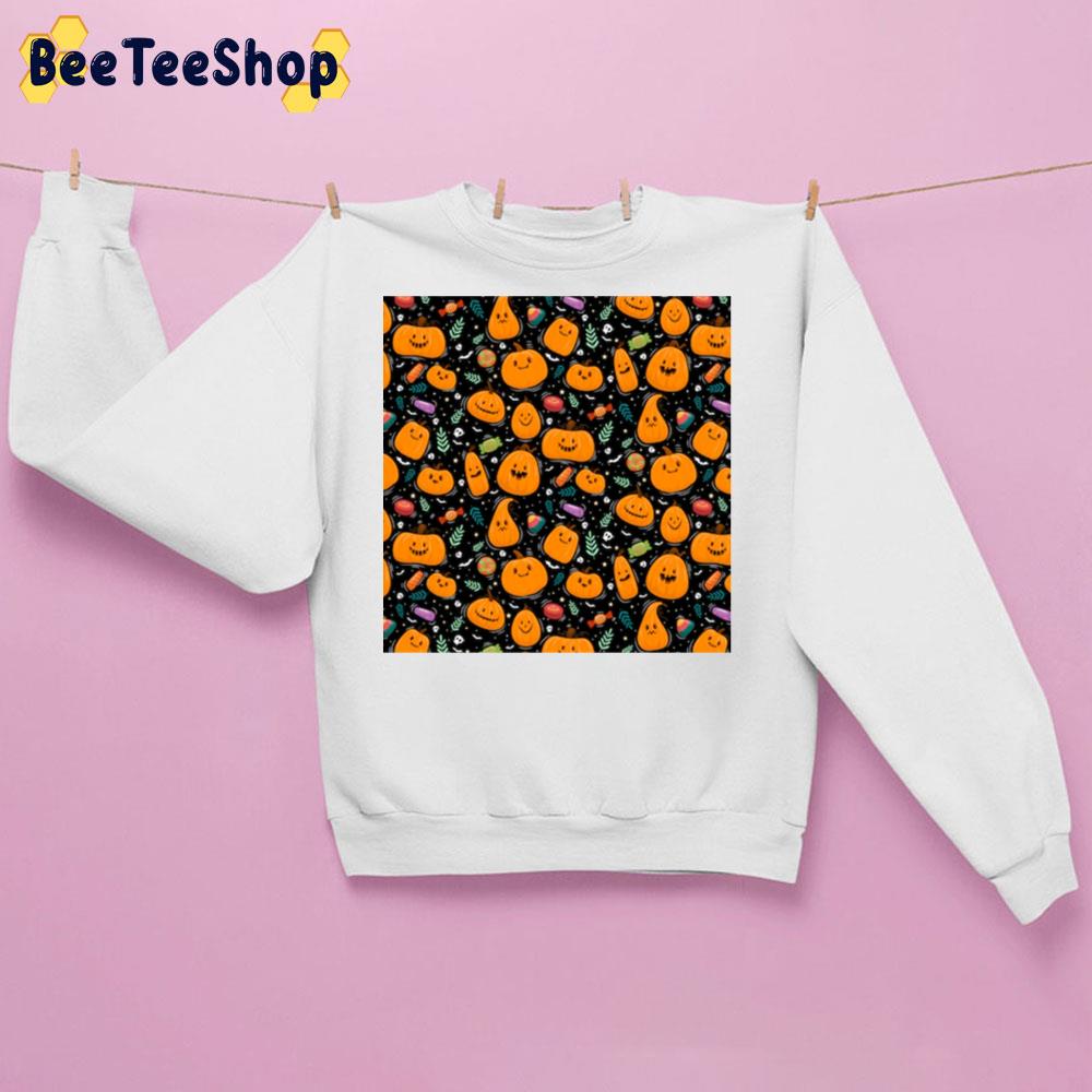 Cute Pumpkin Pattern Halloween Trending Unisex Sweatshirt