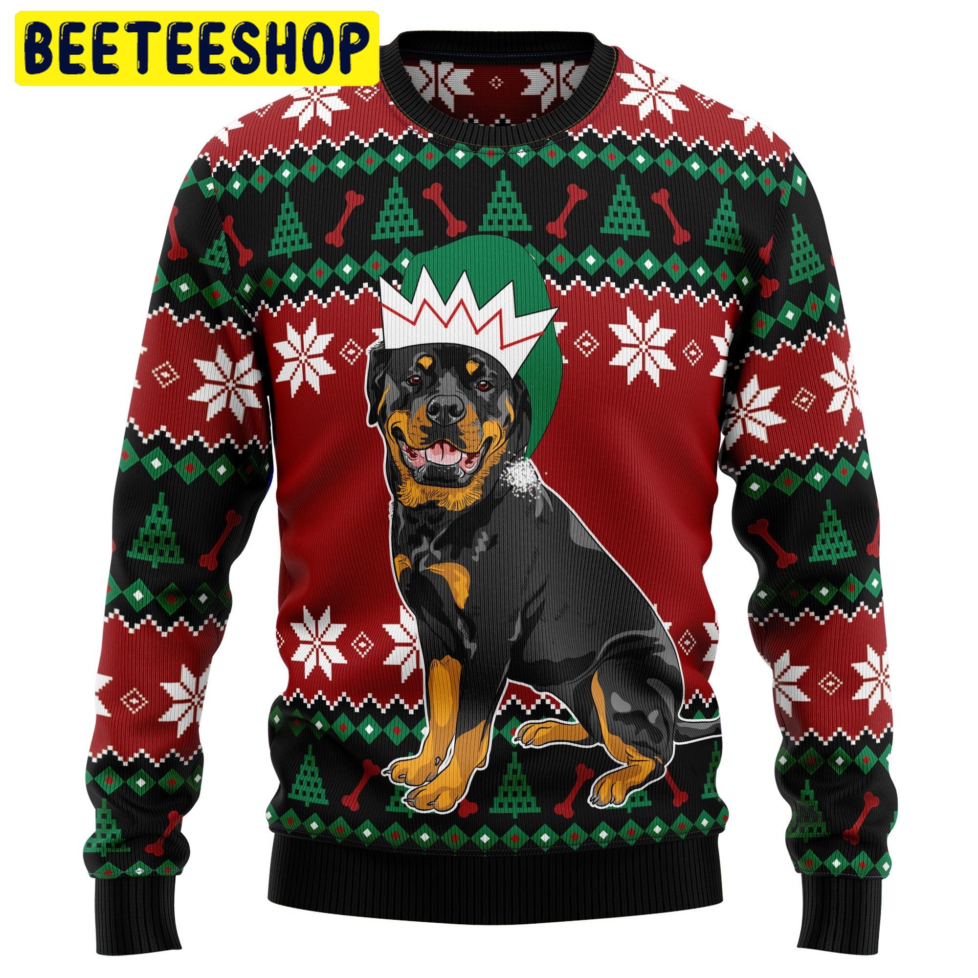 Cute Rottweiler Trending Ugly Christmas Sweatshirt