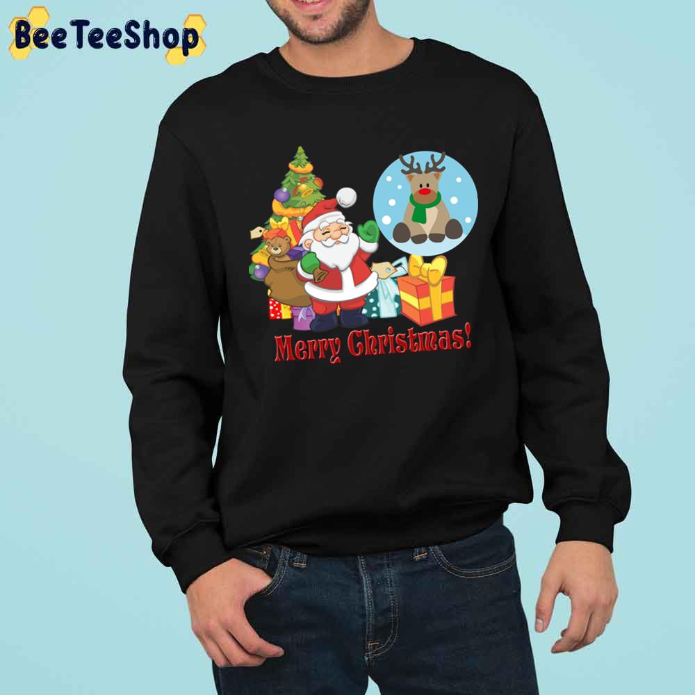 Cute Santa And Gifts For Christmas Trending Unisex Sweatshirt