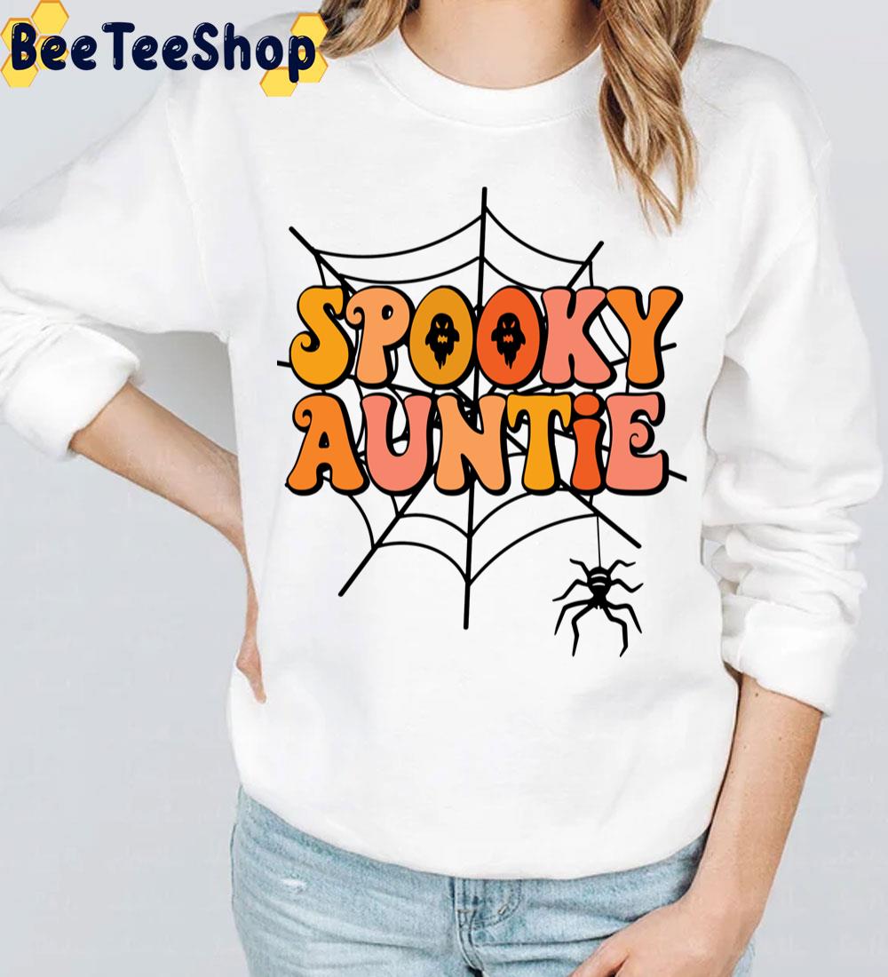 Cute Spooky Auntie Halloween Aunt Trending Unisex Sweatshirt