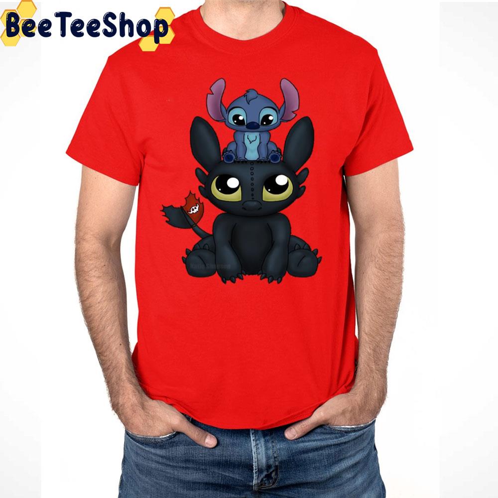 Cute Stitch And Yoda Trending Unisex T-Shirt