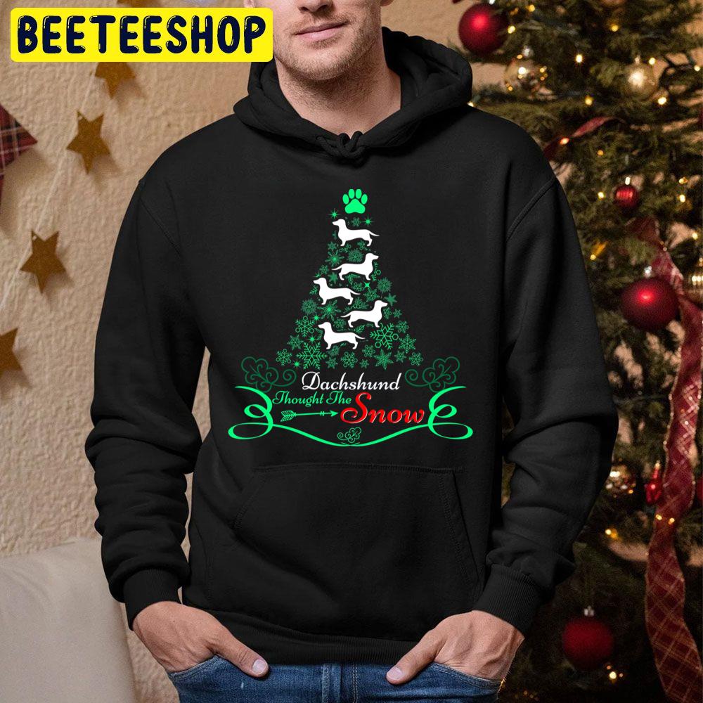 Dachshund Through The Snow Trending Unisex Hoodie