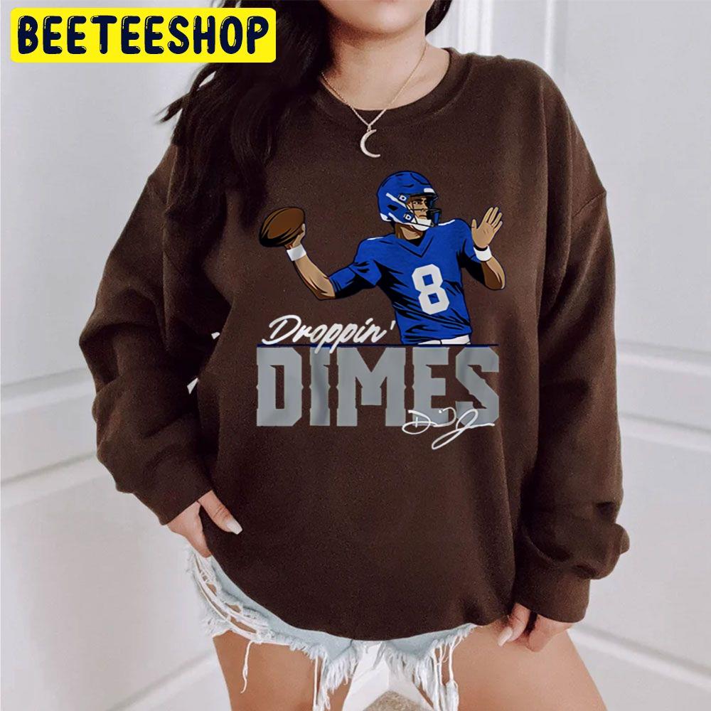 Daniel Jones Dropping Dimes Signature Football Player Trending Unisex Sweatshirt