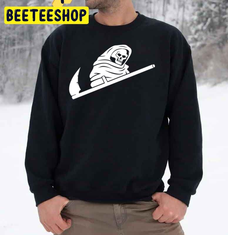 Death Swoosh Pocket Halloween Trending Unisex Sweatshirt