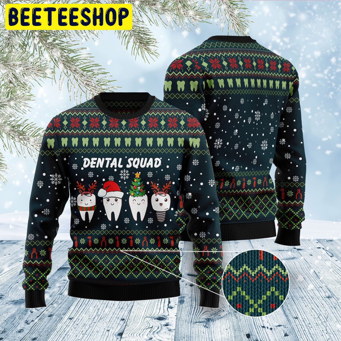 Dental Squad Trending Ugly Christmas Sweatshirt