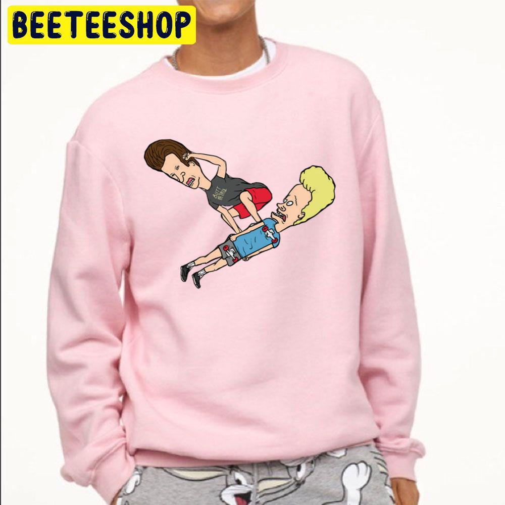 Design Beavis And Butthead Skateboarding Trending Unisex Sweatshirt