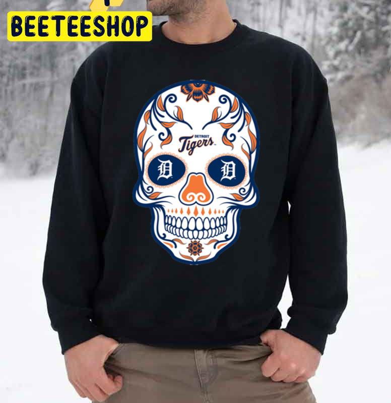 Detroit Tigers Mexica Skull Baseball Trending Unisex Sweatshirt