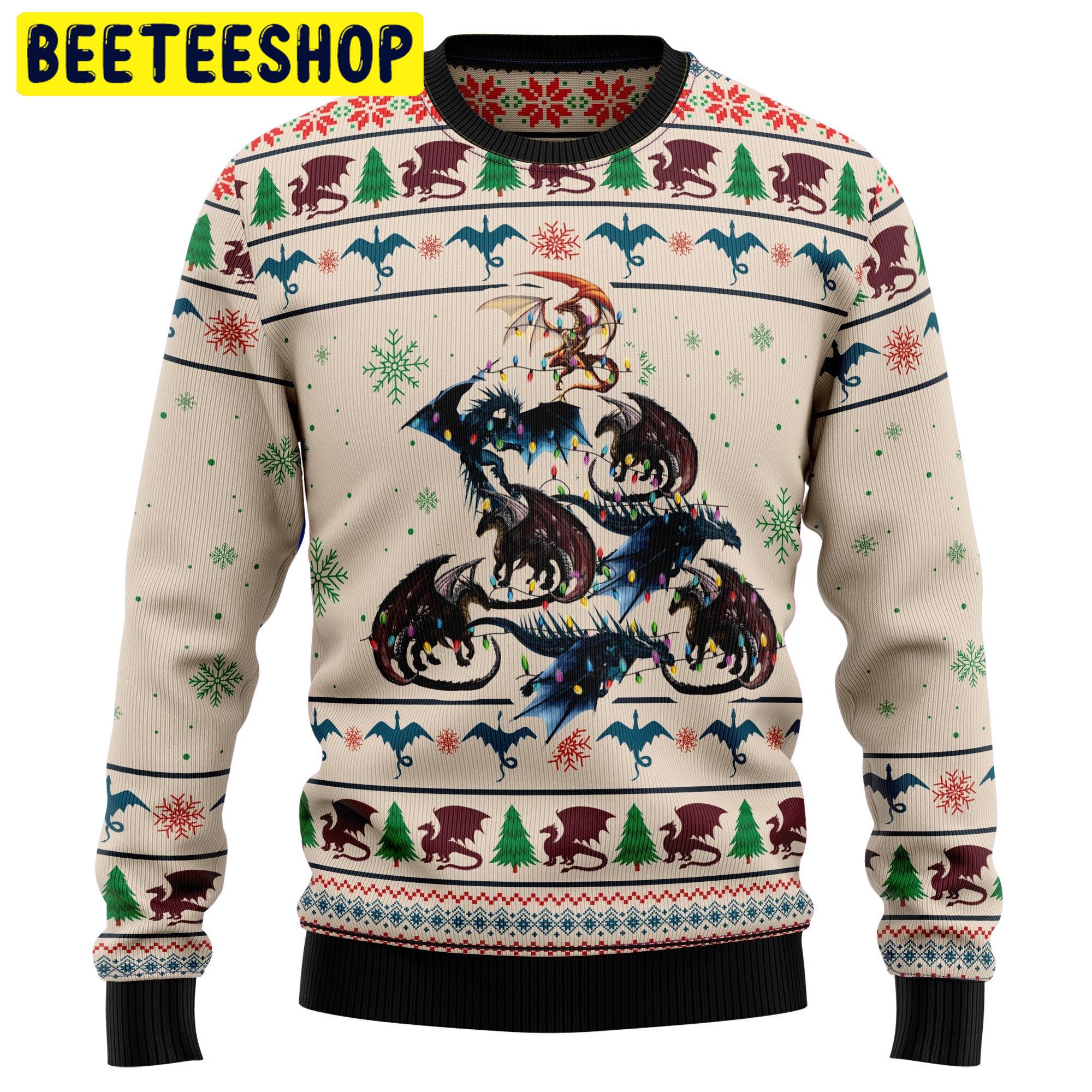 Dragon Tree Trending Ugly Christmas Sweatshirt