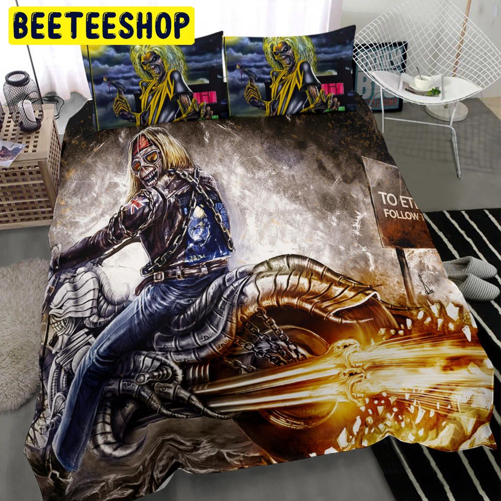 Driving Moto Iron Maiden Band Bedding Set