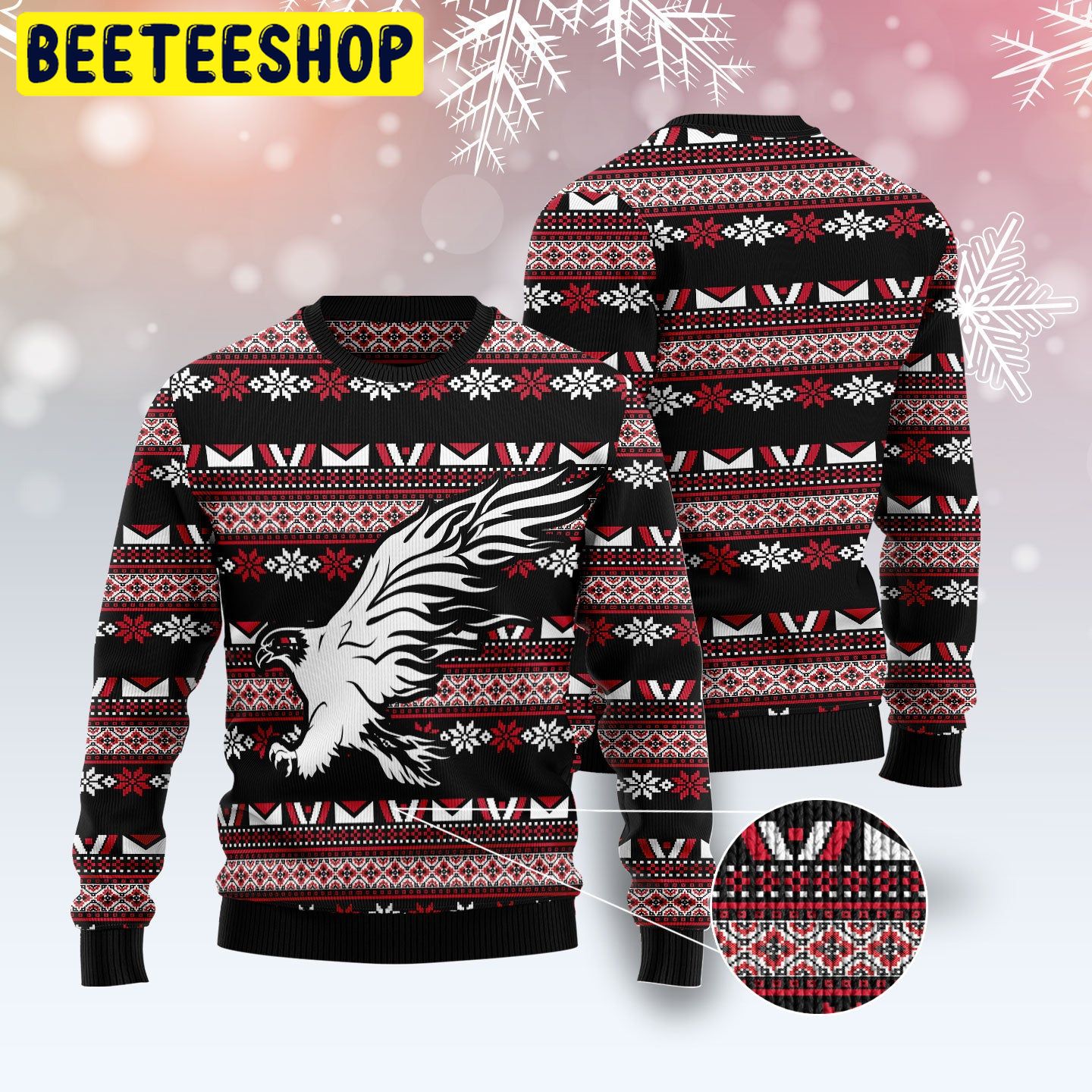 Eagle Native Trending Ugly Christmas Sweatshirt