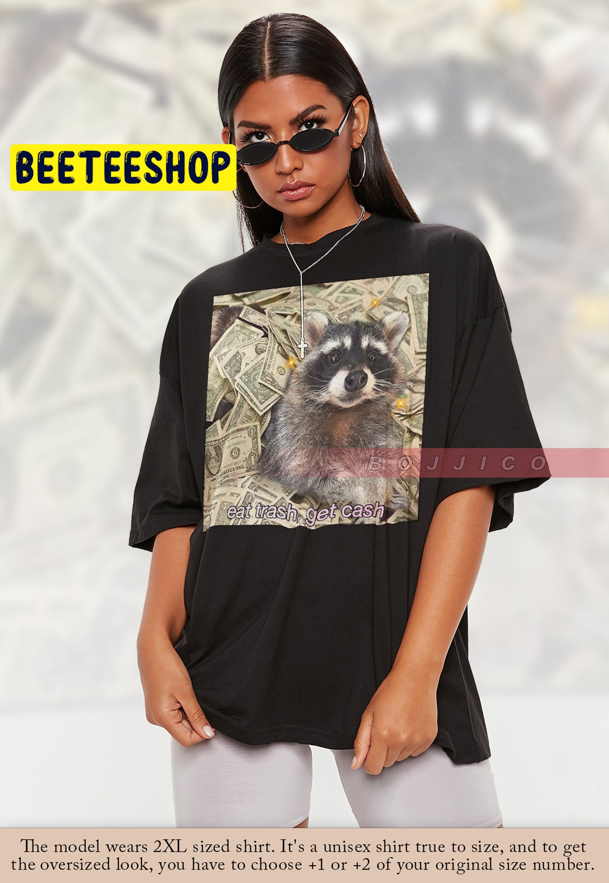 Eat Trash Get Cash Racoon Tanuki Trending Unisex T-Shirt