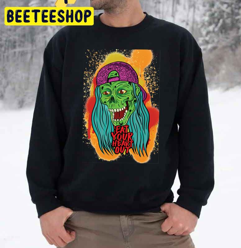 Eat Your Heart Out Zombie Halloween Unisex Sweatshirt