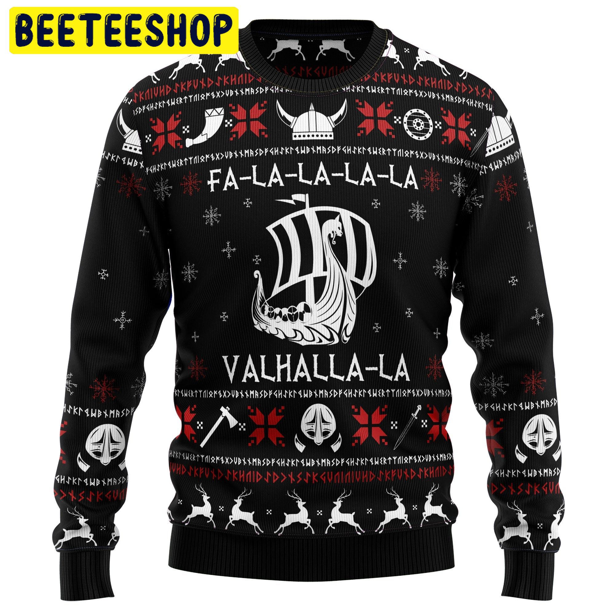 Fa-La-La-La-La Valhalla Viking Trending Ugly Christmas Sweatshirt
