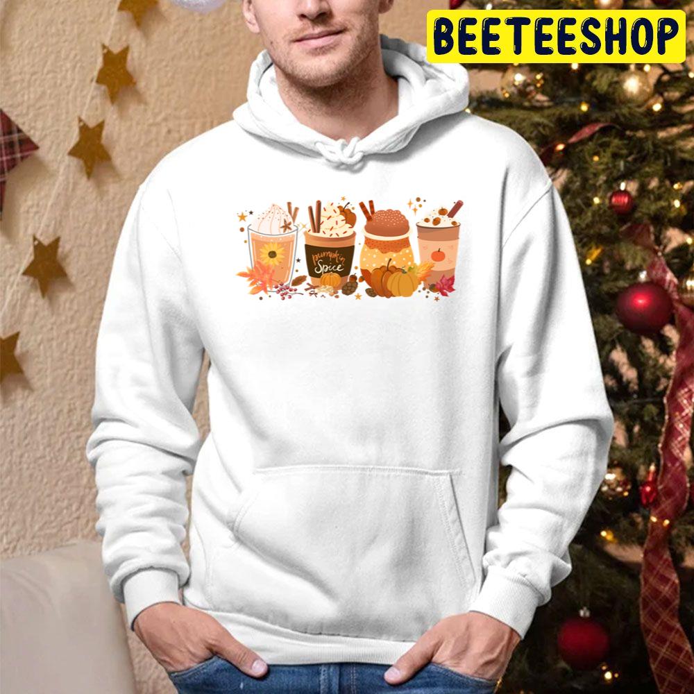 Fall Pumpkin Spice Latte Autumn Coffee Lovers Trending Unisex Hoodie