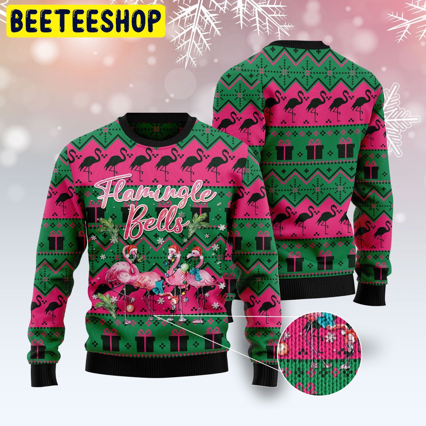 Flamingle Bells Trending Ugly Christmas Sweatshirt