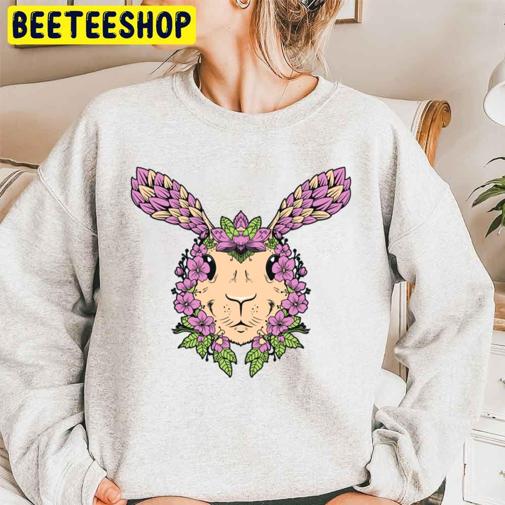 Floral Leafy Rabbit Trending Unisex Sweatshirt