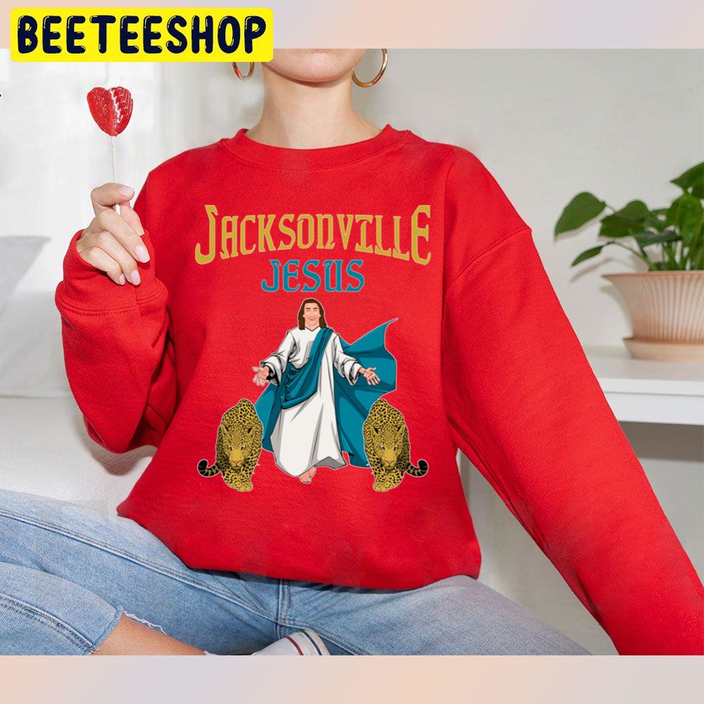 Football Jacksonville Jesus Trevor Lawrence And His Jaguars Trending Unisex  Sweatshirt - Beeteeshop