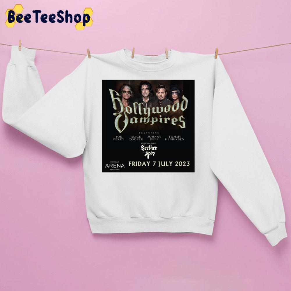 Friday 7 July 2023 Uk Tour Hollywood Vampires Trending Unisex Sweatshirt