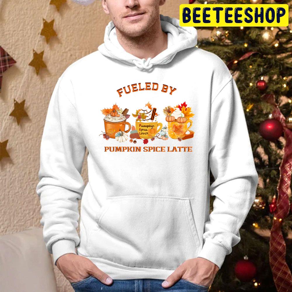 Fueled By Pumpkin Spice Late Autumn Fall Quotes Trending Unisex Hoodie