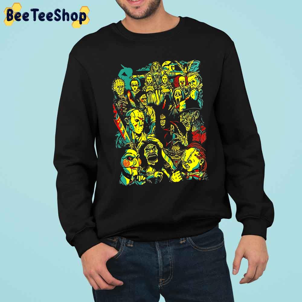 Funny Horror Halloween Movie Characters Version Unisex Sweatshirt