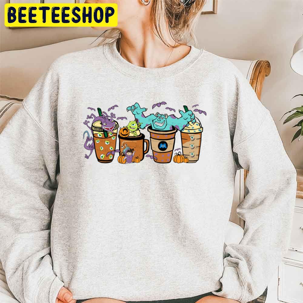 Funny Monster Inc Fall Coffee Cup Pumpkin Spice Halloween Trending Unisex Sweatshirt